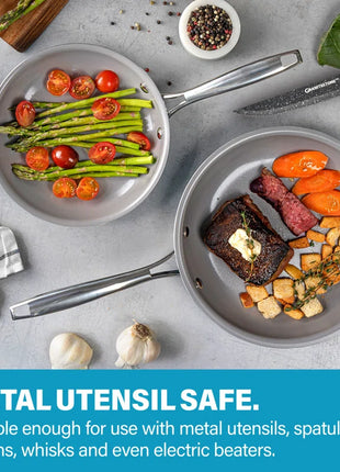 Aqua Blue 12 Piece Nonstick Ceramic Cookware Set, Oven & Dishwasher Safe