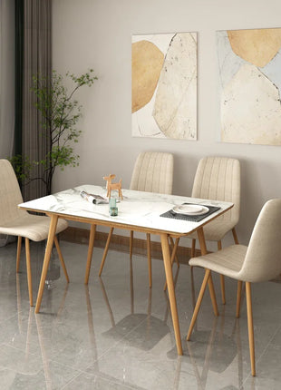 Grubman Linen Upholstered Metal Leg Side Chair