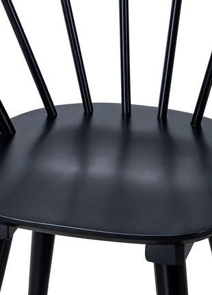 Majidah Solid Wood Arm Chair in Black