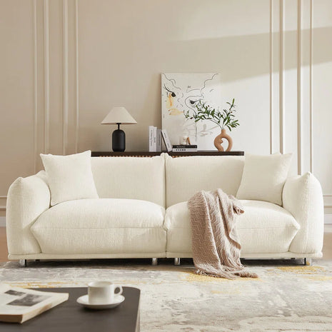 Anarii 85" W Oversized Loveseat Sofa Cloud Couch Curved Sofa Modern Sofa Living Room Couch Comfy Couch Deep Sofa