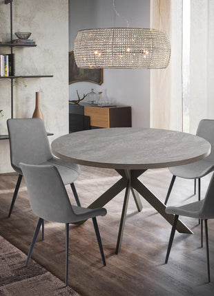 Garrell 46‘’ round Dining Table, Mid-Century round Kitchen Table for 4 Person, Modern Leisure Coffee Table