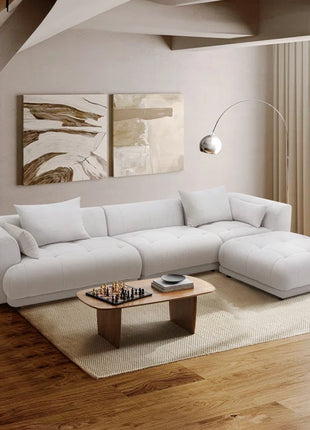 144" Modular Cloud Sectional Sofa with Ottoman – Oversized Plush L-Shaped Couch, Reversible Chaise & Adjustable Layout, Perfect for Living Room or Home Theatre