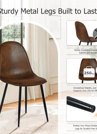 Delfinia Upholstered Side Dining Chair for Living Room Kitchen Dining Room