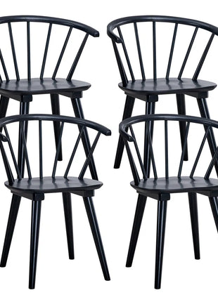 Majidah Solid Wood Arm Chair in Black