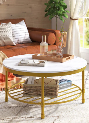 Breyon Nesting 4 Legs round Coffee Table with Storage