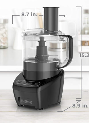 3-In-1 8-Cup Food Processor, Mutlifunctional and Dishwasher Safe, Black 450W, FP4200BC