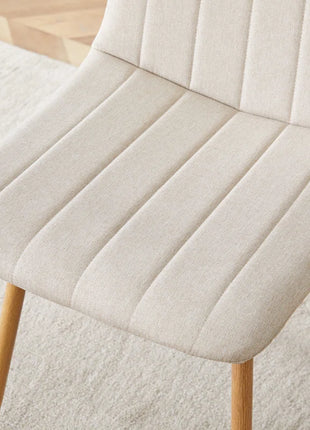 Grubman Linen Upholstered Metal Leg Side Chair