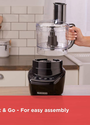 3-In-1 8-Cup Food Processor, Mutlifunctional and Dishwasher Safe, Black 450W, FP4200BC