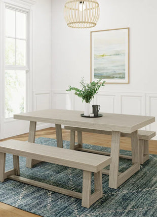 Linzy 6-Person Solid Wood Dining Set