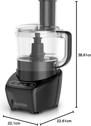 3-In-1 8-Cup Food Processor, Mutlifunctional and Dishwasher Safe, Black 450W, FP4200BC