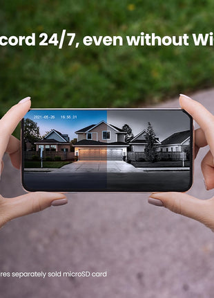 Doorbell Camera, Wireless Video Doorbell, 2.4 Ghz Wifi, No Hub, Two-Way Audio, Motion Detection, Night Vision, 1080P HD, Micro SD Card Storage, Wired, Cam/Door/Wifi