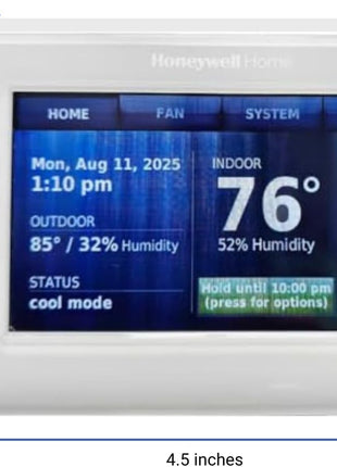 TH9320WF5003 Wi-Fi 9000 Color Touch Screen Programmable Thermostat, 3.5 X 4.5 Inch, White, 'Requires C Wire"