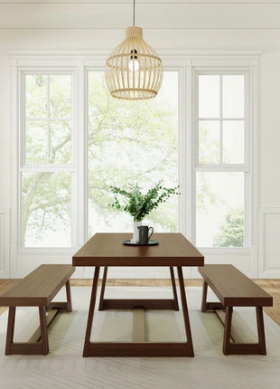 Linzy 6-Person Solid Wood Dining Set