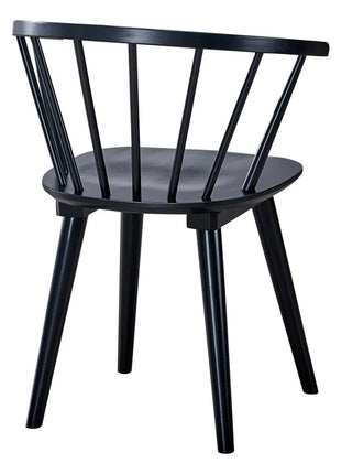 Majidah Solid Wood Arm Chair in Black