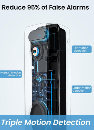 Doorbell Camera Wireless Outdoor,  5MP Ultra HD, 3D Motion Detection Video Doorbell with Chime, Enhanced (2.4/5 Ghz) Wifi, 180-Day Battery Life, Work with Alexa & Google Assistant