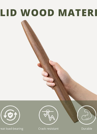 Walnut Rolling Pin for Baking (Walnut 15-3/4 Inch)