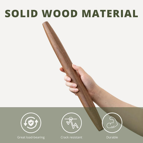 Walnut Rolling Pin for Baking (Walnut 15-3/4 Inch)