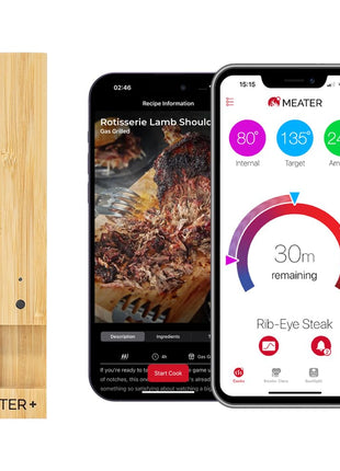 plus | Smart Meat Thermometer with Bluetooth | 165Ft Wireless Range | for the Oven, Grill, Kitchen, BBQ, Smoker, Rotisserie