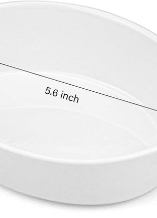 6 Colors Oval Porcelain Ramekins 10 Oz Oven Safe Creme Brulee Souffle Baking Ramekin Dishes Bowl with Double Handles