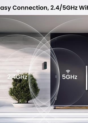Doorbell Camera Wireless Outdoor,  5MP Ultra HD, 3D Motion Detection Video Doorbell with Chime, Enhanced (2.4/5 Ghz) Wifi, 180-Day Battery Life, Work with Alexa & Google Assistant