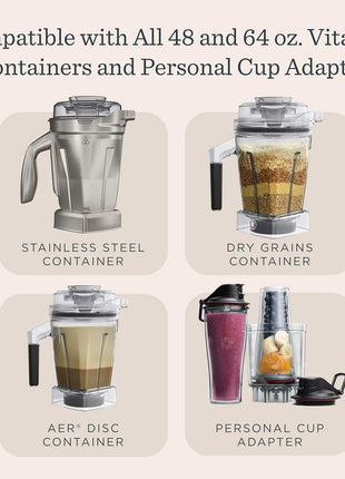 001372 Blender Professional-Grade Container, Self-Cleaning 64 Oz, Black