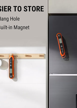 Waterproof Digital Instant Read Meat Thermometer Kitchen Cooking Food Thermometer with Backlight Steak Oil Fry Candy Thermometer