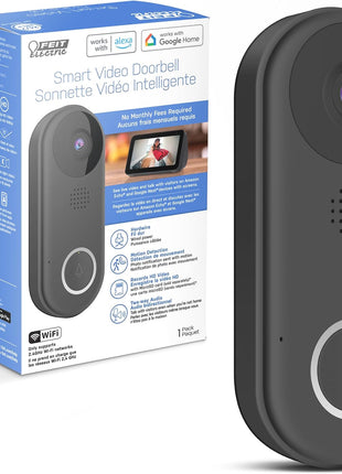 Doorbell Camera, Wireless Video Doorbell, 2.4 Ghz Wifi, No Hub, Two-Way Audio, Motion Detection, Night Vision, 1080P HD, Micro SD Card Storage, Wired, Cam/Door/Wifi