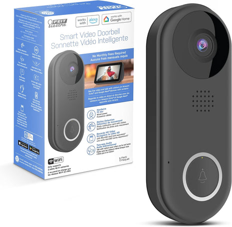 Doorbell Camera, Wireless Video Doorbell, 2.4 Ghz Wifi, No Hub, Two-Way Audio, Motion Detection, Night Vision, 1080P HD, Micro SD Card Storage, Wired, Cam/Door/Wifi