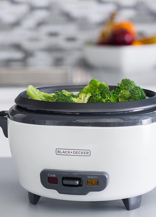 2-In-1 Rice Cooker & Food Steamer - 6-Cup Capacity, Automatic Keep Warm, Nonstick Bowl, Steaming Basket - Effortless Cooking
