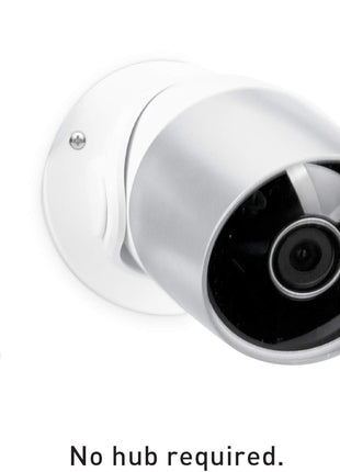 Electric Wi-Fi Smart Indoor/Outdoor Security Camera, No Hub Required, 1080P, Motion Detection, 2-Way Voice, Night Vision, Silver and White (50108)