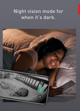 Electric Wi-Fi Smart Indoor/Outdoor Security Camera, No Hub Required, 1080P, Motion Detection, 2-Way Voice, Night Vision, Silver and White (50108)