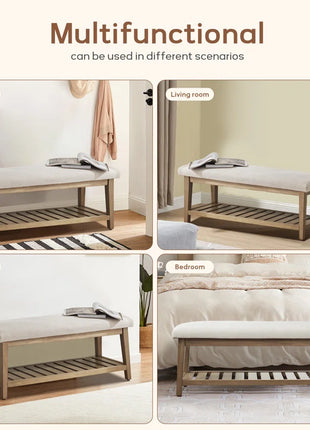 Hahnville 43.3'' W Upholstered Storage Bench