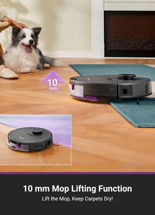 E20 plus Robot Vacuum with Bagless Self Emptying Station, Robotic Vacuum and Mop Combo, 45-Day Capacity, Upgraded 8000Pa Suction and anti Hair-Tangling Brush, Lidar Navigation, App Control