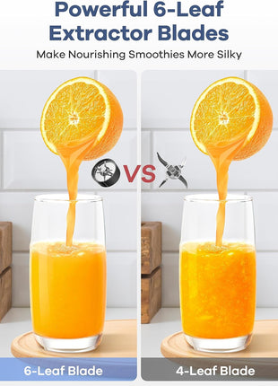 Smoothie Blender,  Blenders for Smoothies with 15-Piece Blender and Grinder Combo, 4 Bpa-Free Personal Blender Cup, for Shakes, Protein Drinks, Fruit Vegetable Drink, Nuts, Spices, Coffee Beans