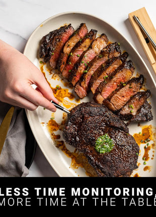 plus | Smart Meat Thermometer with Bluetooth | 165Ft Wireless Range | for the Oven, Grill, Kitchen, BBQ, Smoker, Rotisserie