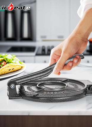 Cast Iron Tortilla Press 7.5 Inch. Tortilla Maker, Dough Press,Flour Tortilla Press, Rotis Press, Grey Color