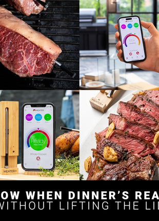 plus | Smart Meat Thermometer with Bluetooth | 165Ft Wireless Range | for the Oven, Grill, Kitchen, BBQ, Smoker, Rotisserie