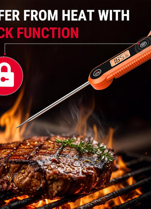 Waterproof Digital Instant Read Meat Thermometer Kitchen Cooking Food Thermometer with Backlight Steak Oil Fry Candy Thermometer