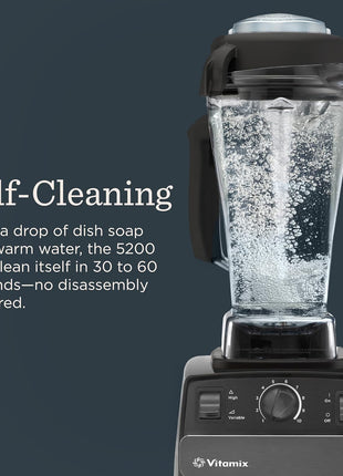 001372 Blender Professional-Grade Container, Self-Cleaning 64 Oz, Black