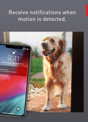 Electric Wi-Fi Smart Indoor/Outdoor Security Camera, No Hub Required, 1080P, Motion Detection, 2-Way Voice, Night Vision, Silver and White (50108)