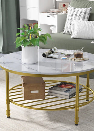 Breyon Nesting 4 Legs round Coffee Table with Storage