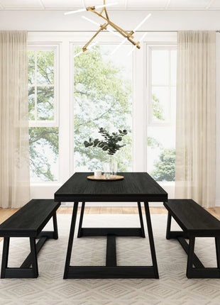 Linzy 6-Person Solid Wood Dining Set