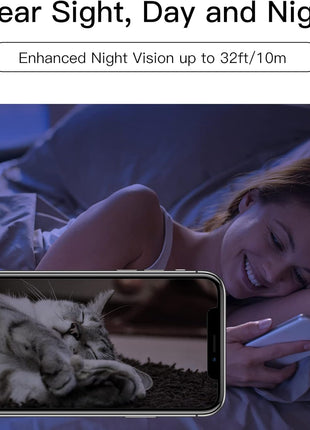 360° View 2K Pet Camera with Phone App, Indoor Security Camera, P2T Baby Monitor, Pan/Tilt, Motion & Sound Detection, Night Vision,Two-Way Audio, Works with Alexa