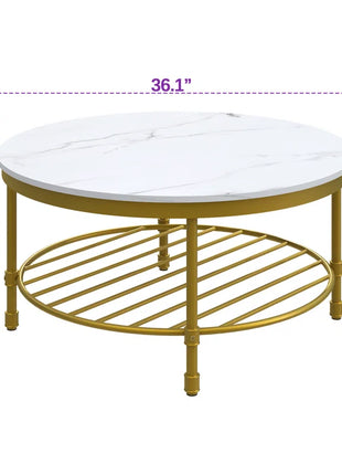 Breyon Nesting 4 Legs round Coffee Table with Storage