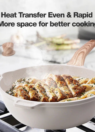 15 Pieces Nonstick Cookware Sets Induction Pots and Pans Set