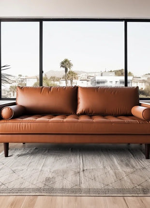 Burkleigh 70.1'' Faux Leather Sofa