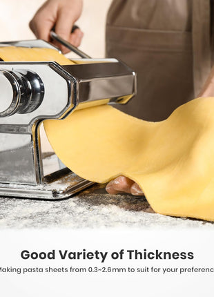 Pasta Maker, 9 Adjustable Thickness Settings 2-In-1 Pasta Machine with Rollers and Cutter, Noodle Maker for Pasta, Dumpling Skin, Spaghetti, Fettuccini, Lasagna