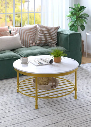 Breyon Nesting 4 Legs round Coffee Table with Storage