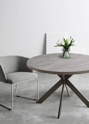 Garrell 46‘’ round Dining Table, Mid-Century round Kitchen Table for 4 Person, Modern Leisure Coffee Table