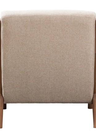 Hertford 26" Wide Mid Century Upholstered Solid Wood Accent Chair with an Extra Pillow